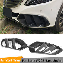 Front Bumper Air Vent Cover Outlet Mesh Grill for Mercedes-Benz W205 Base Sedan C180 C300 2015 - 2018 C Class Carbon Fiber / FRP 2024 - buy cheap