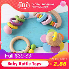 Sonajero de madera para bebés recién nacidos, juguete educativo divertido, producto para niños, 1 unidad 2024 - compra barato