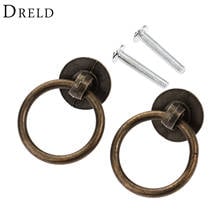 DRELD-2 anillos Vintage de muebles de cocina, anillo de puerta de armario, tono bronce, 40x30mm 2024 - compra barato