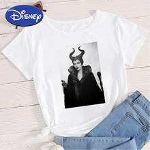 Disney Maleficent Printed 90s Vintage Women's Clothing Summer 2021 Harajuku Tshirt Villains Ropa Mujer Malefic Shirt Woman 2024 - buy cheap