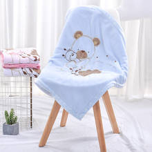 Mantas de lana Polar para bebé, ropa de cama de alta calidad con bordado de dibujos animados, para cochecito de bebé recién nacido 2024 - compra barato