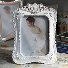 Resina photo frame criativo quadro de imagem cor branca casamento sala decoração ornamento presente 6/7/8 polegada 2024 - compre barato