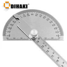 180 Degree Angle Ruler Adjustable Protractor Multifunction Stainless Steel Roundhead Mathematics Measuring Tool 2024 - buy cheap