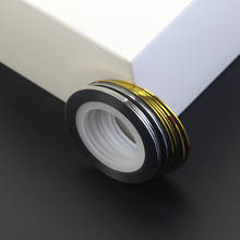 Tira de cinta para decoración de uñas, calcomanías adhesivas de 0,8mm, oro y plata, 10 Uds. 2024 - compra barato