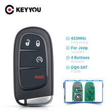 KEYYOU 4A Chip Fob 433MHz GQ4-54T For Jeep Renegade Grand Cherokee Ram Compass 2014 2015 2016 2017 Replacement Smart Remote Key 2024 - buy cheap