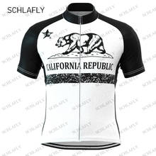 Califórnia camisa de ciclismo verão manga curta turismo bike wear men jérsei estrada respirável ciclismo roupas schlavie 2024 - compre barato