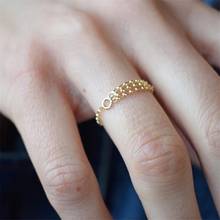 Minimalism Chain Rings 14K Gold Filled Knuckle Ring Gold Jewelry Anillos Mujer Bague Femme Boho Aneis Ring For Women 2024 - buy cheap