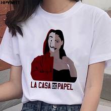 La Casa De Papel Tshirt Money Heist Tees TV BELLA CIAO Women t-shirtS House of Paper Funny Harajuku New summer t shirts female 2024 - buy cheap