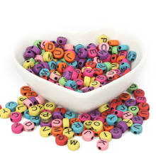 200Pcs Mixed Colorful Letter Acrylic Beads 7mm For Jewellery Marking Loose Spacer Beads Bracelet Necklace Charm Jewelry Finding 2024 - buy cheap