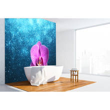 Фото обои 3D стерео искусство Фэнтези Орхидея настенная живопись настенные наклейки ванная комната спальня фон настенные бумаги Декор 2024 - купить недорого
