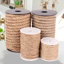 10M Natural Sisal Rope for Cat Climbing Frame DIY Handmade 4-10MM Jute Rope Lamp Decoration Rope Desk Legs Binding Hemp Ropes 2024 - buy cheap