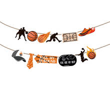 Баскетбольные праздничные баннеры DIY украшения для вечеринки в честь Дня Рождения настенные спортивные баскетбольные подвесные баннеры для мальчиков 2024 - купить недорого