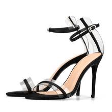 Sexy Sandals Woman Summer High Heels Sandals Silk Splice Jelly Sexy Sandal Women's Thin Heeled Ankle Strap Fashion Heeled Pumps 2024 - buy cheap