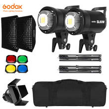 2x Godox SL-60W 60Ws 5600K Studio LED Continuous Photo Video Light + 2x 1.8m Light Stand + 2x 60x90cm Softbox LED Light Kit 2024 - buy cheap