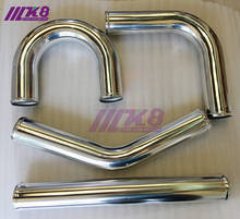 Tubo intercooler 3/4 "tamanhos/63mm/linear/90 graus/45 graus/2.5 graus/espessura 2mm/tubo de alumínio diy/tubo de admissão de ar 2024 - compre barato