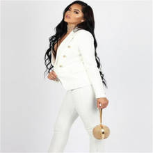 Elegant White Business Suits for Women Plus Size Ladies Pantsuit Blazer+Pants for Work Pantsuit for Wedding Party 2024 - buy cheap
