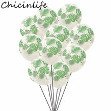 Chicinlife 10Pcs 12inch Palm Leaf Latex Balloons Birthday Party Green Confetti Leaves Balloons Tropical Summer Party Supplies 2024 - buy cheap