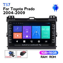 Radio Multimedia con GPS para coche, Radio con reproductor de vídeo, Android, IPS, No 2 Din, DVD, WIFI, BT, para Toyota Land Cruiser Prado 120, 2004-2009 2024 - compra barato