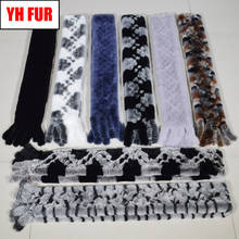 2020 Long Style Women Winter Real Rex Rabbit Fur Scarf Natural Rex Rabbit Fur Scarfs Brand Knitted Rex Rabbit Fur Ring Scarves 2024 - buy cheap