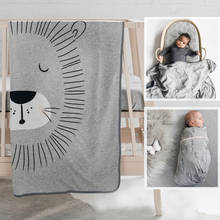 Lençol de algodão macio para bebê recém-nascido, faixa envoltória 100x100cm, estampa de desenho animado, adereços para fotos de crianças 2024 - compre barato