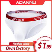 ADANNU Brand Men Underwear Sexy Men Briefs Cotton Male Panties Cueca Tanga Breathable U Pouch Comfortable Underpants AD41 2024 - buy cheap