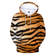 Sudadera con capucha de tigre para hombre y mujer, ropa de calle con personalidad, moda de Hip Hop, jerséis informales de otoño con textura de Animal 3D 2024 - compra barato