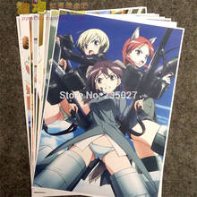 8pcs/set Anime STRIKE WITCHES poster Miyafuji Yoshika Sakamoto Mio wall pictures for living room A3 Film posters gift 2024 - buy cheap