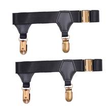 Black Socks Suspenders Holder Garters Belt with Double Metal Non-Slip Clips M89E 2024 - buy cheap