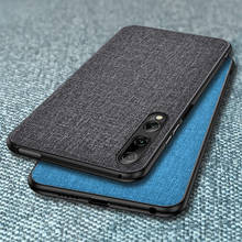 Vivo V17 Neo Case Luxury Busniess Vintage Canvas Cloth Fabric Texture TPU Cover Vivo iQOO Neo Y7s Z5 Z1x S1 Phone Back Cover 2024 - buy cheap