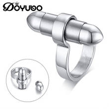 DOYUBO-anillo de acero inoxidable para hombre, accesorio con forma de caseta, Color plateado, joyería de moda DA140 2024 - compra barato