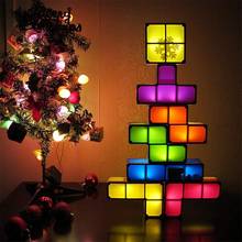 Tetris Lamp Light Stackable LED Table Light Mood Light Retro Tetris Lamp Night Light Ideal Gift for Home Decoration or Gift 2024 - buy cheap