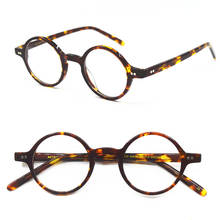 Vintage Small Round Tortoise Full Rim Acetate Eyeglass Frames Men Women Unisex Hand Made B007 2024 - buy cheap