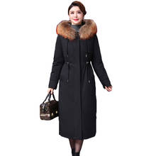 Long Warm Parka Coat Womens 2121 Winter New Down Coats Plus Size Female Big Fur Collar Down Jackets Ladies Thicken Down Overcoat 2024 - buy cheap