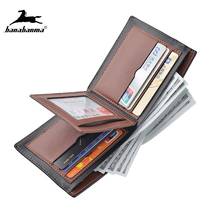 Leather Wallet For Men 2020 Short Wallet Retro Slim Male Wallet Carteras Thin Men's Cross-section Patchwork Pocket Men' Wallet 2024 - buy cheap