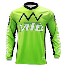 YBM-Camiseta de manga larga para Ciclismo, Maillot para bicicleta de montaña, descenso, Motocross, MX, DH, ATV, color verde 2024 - compra barato