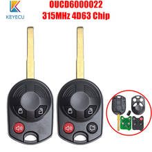 Keyecu OUCD6000022 Remote Car Key Fob for Ford Escape C-Max Transit Connect Focus Fiesta 3 / 4 Buttons 315MHz 4D63 Chip 2024 - buy cheap