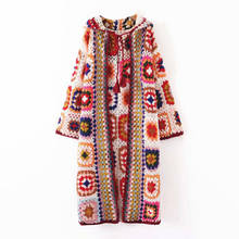 TEELYNN long cardigan boho Ethnic floral crocheted knitted sweater autumn winter sweater long sleeve gypsy Mohair women sweaters 2024 - buy cheap