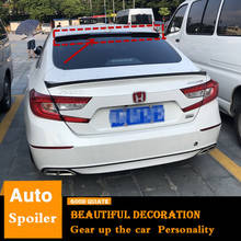 Spoiler de teto para honda accord 2018-2019, com material abs de alta qualidade, para asa traseira, primer, cor do porta-malas 2024 - compre barato