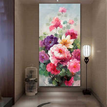 Full Square Drill 5D Diy Diamond Painting Peony Flower Embroidery Cross Stitch sale Mosaic large size handmade hobby A260 2024 - buy cheap