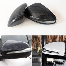 Carbon Fiber Look Mirror Cover For Mercedes W205 W222 W213 W238 X205 For Benz C S GLC E Class AMG 1:1 2014 2015 2016+  Only LHD 2024 - buy cheap