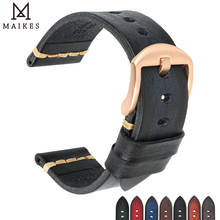 Maikes-accesorios para reloj, correa de reloj de 18mm, 20mm, 22mm, 24mm, pulseras de muñeca Omega, correa de reloj con hebilla dorada 2024 - compra barato