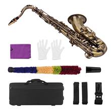 Muslady Antique Finish Bb Tenor Saxophone Sax Brass Body White Shell Keys with Case Gloves Cleaning Cloth Brush Sax Neck Straps 2024 - buy cheap