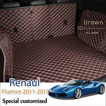 Leather Car Trunk Mat For Renault Fluence 2011-2017 Sedan Cargo Liner Accessories Interior Boot 2024 - buy cheap