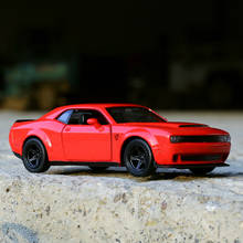 Coche de carreras americano de la serie Dodge Challenger SRT Demon 1:36, coche en circuito, regalos para niños, ciudad RMZ, vehículos de juguete 2024 - compra barato