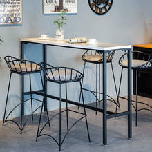 Cadeira de bar, banqueta de ferro forjado, design simples e moderno, decoração estilo nórdico 2024 - compre barato