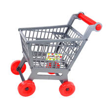 Mini Plastic Supermarket Shopping Hand Push Trolley Cart for Toddler/Baby Role Play Pretend Toy 2024 - buy cheap