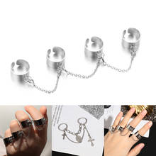 1PC Popular Fashion Women Lady Chain Joint Rings Multiple Finger Stack Knuckle Band Rose Crystal Ring Nice Jewelry Gift 2024 - buy cheap