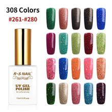 RS NAIL 15ml Sock Off UV/LED Gel Nail Polish Sequins Varnish 308 Colors #241-308 Gel Lacquer Manicure a set of gel varnishes (5) 2024 - buy cheap