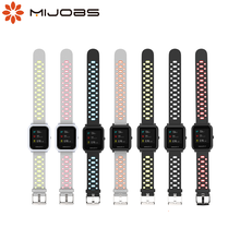 Mijobs 20mm Sport Amazfit Strap Silicone Wrist Strap for Xiaomi Huami Amazfit GTR Bip BIT Youth gts Smartwatch Correa 2024 - buy cheap