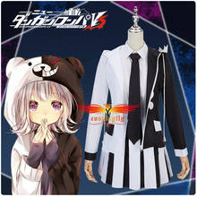 Anime Danganronpa V3 Killing Harmony Monokuma Cosplay Costume Adult Woman XS-XL Black White JK Uniform Skirt Hoodies Halloween 2024 - buy cheap